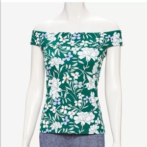 Ann Taylor Floral Off The Shoulder Top